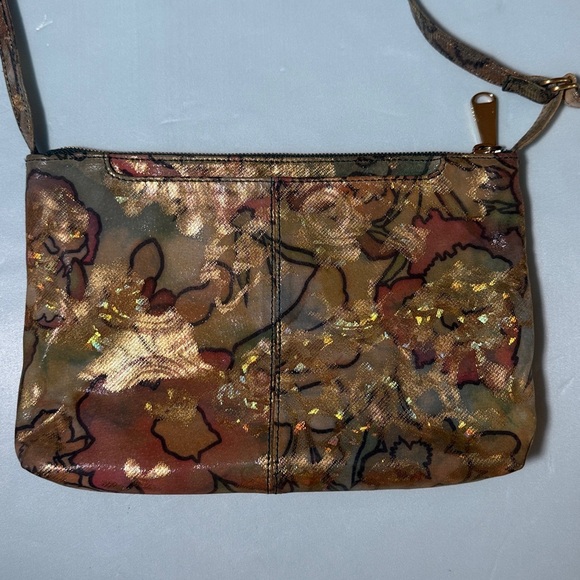 HOBO INTERNATIONAL Metallic Crossbody Purse Mara Bag Watercolor Floral - Picture 5 of 13